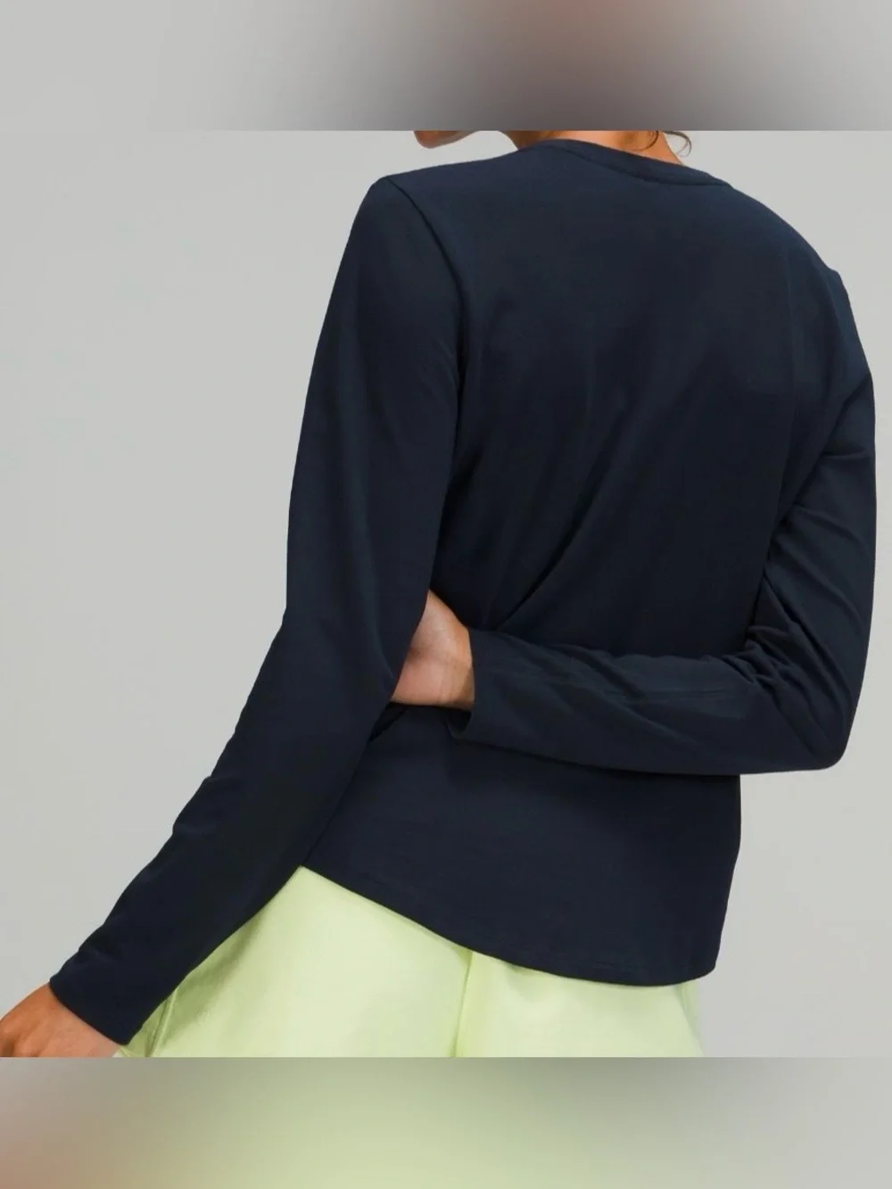 LULULEMON Love Long Sleeve Navy Blue Shirt, Size 16